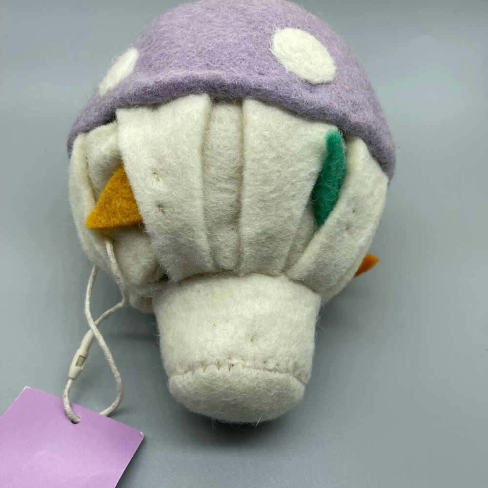 Fair Trade Mushroom Dog Felt Toy, Lavender, NWT - Picture 6 of 7